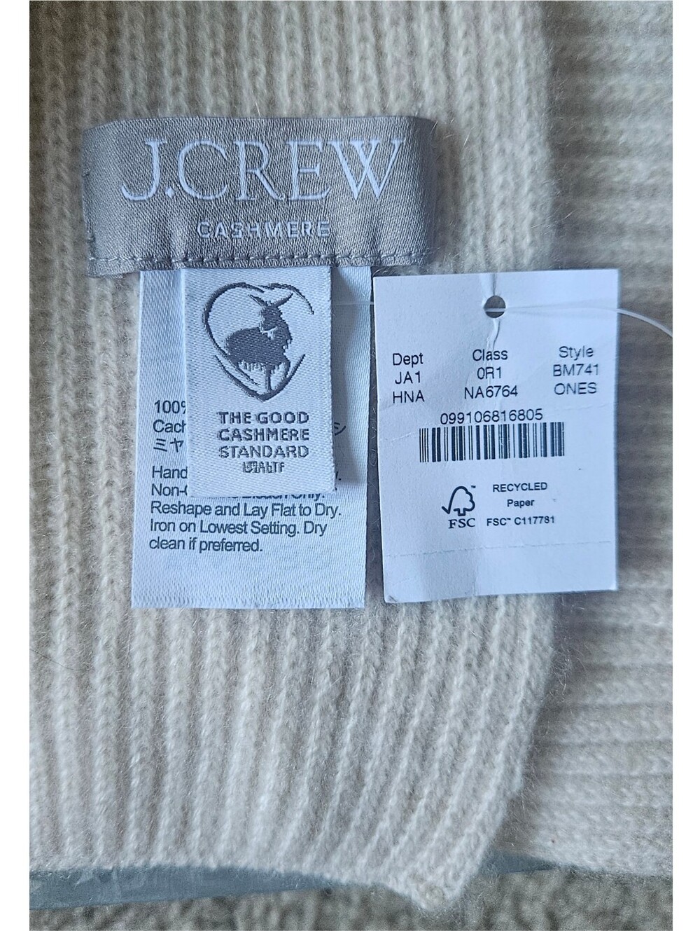 J.Crew Ribbed Cashmere Scarf - Picture 4 of 4